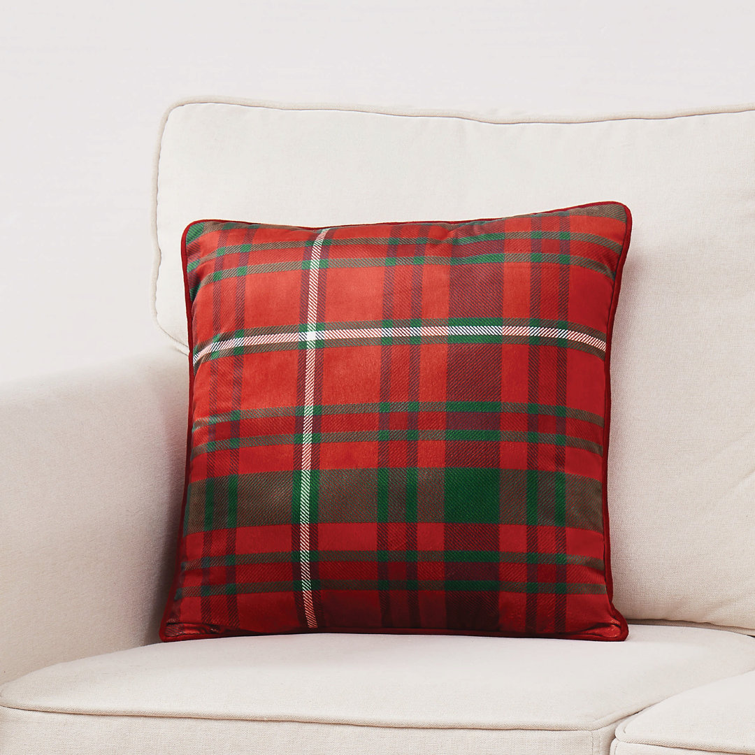 Truly Soft Red Plaid Decorative Pillow Truly Soft