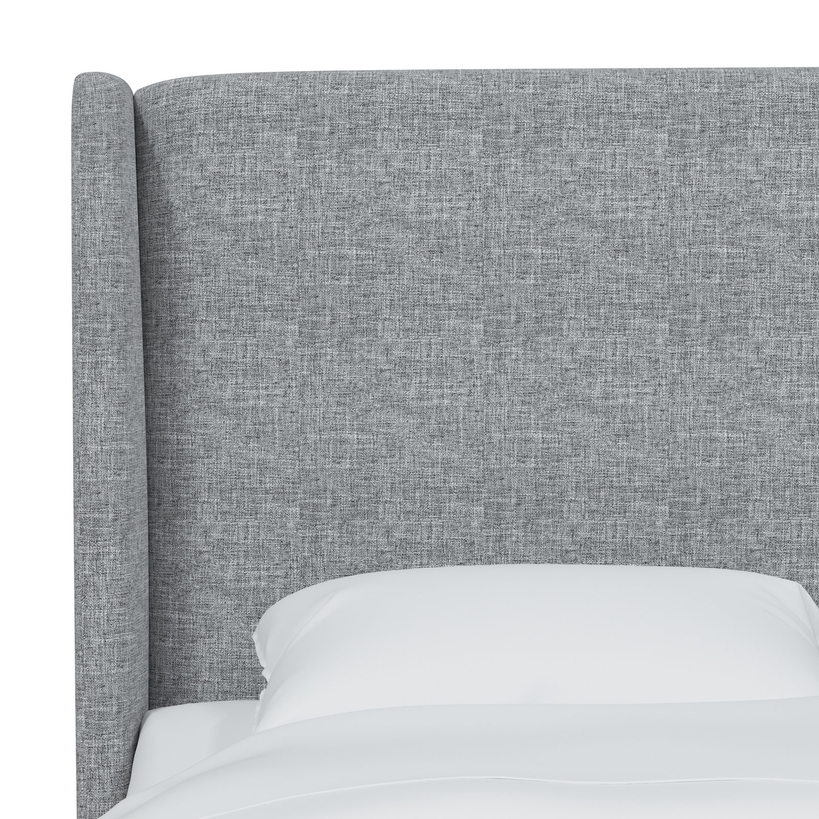 Tilly Upholstered Headboard, California King, Zuma Charcoal Textured Linen