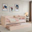Lit de jour confortable avec couchette, port USB et adorable forme de vague-100782042