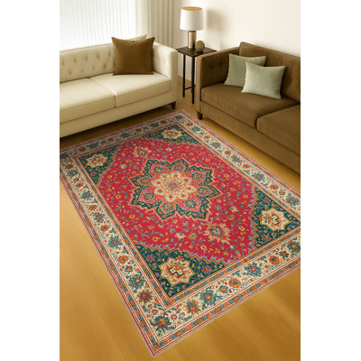 Tapis blanc tissé à motif lavable Mosso