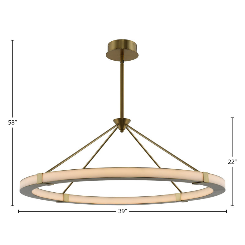 Lavo 1 LT Winter Brass Chandelier Kalco