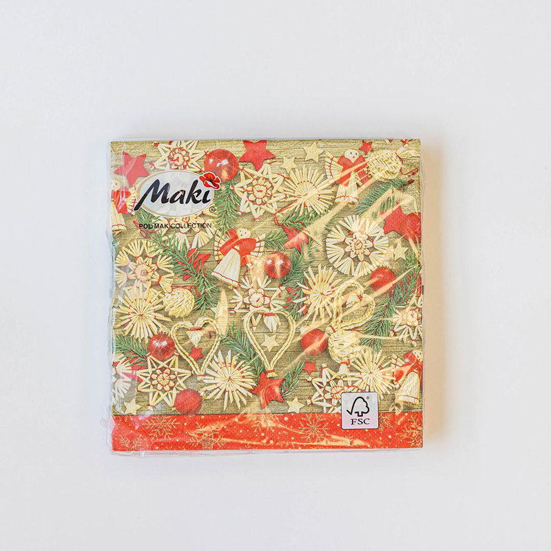 Ensemble de 20 serviettes en bois décorations de Noël