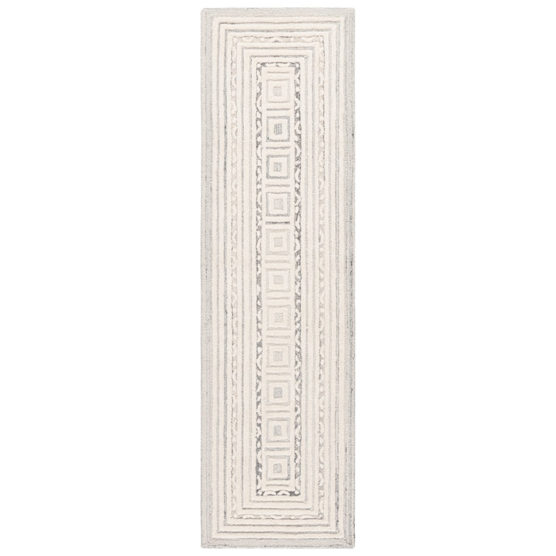 Tapis ivoire / gris Ebony 811, Tapis de couloir 2 pi 3 po x 8 pi