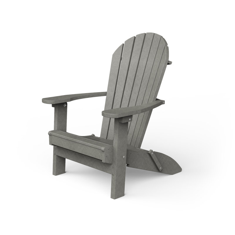 Wisby Foldable Outdoor Adirondack Chair, Light Gray