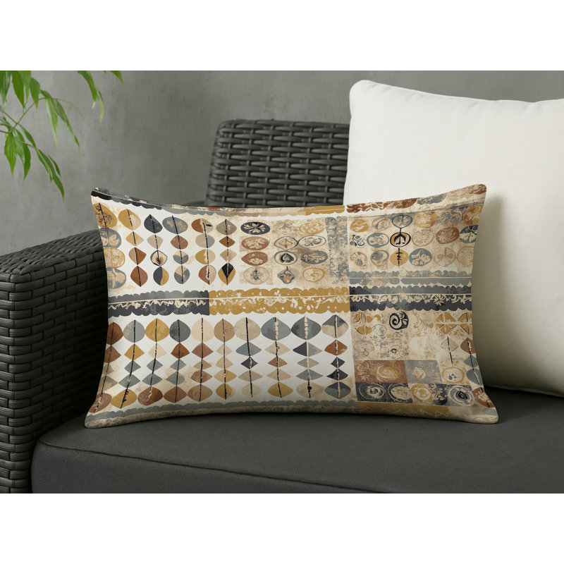Retro Ripple Indoor And Outdoor Pillow, Rectangle 20"H x 14"W