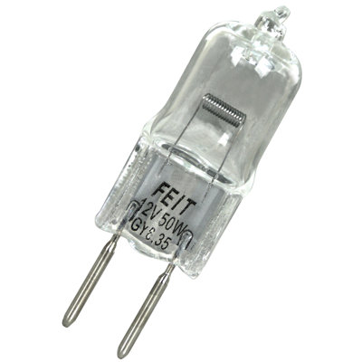 50 W JC GY6.35/Bi-pin Dimmable 3000 K Halogen Bulb