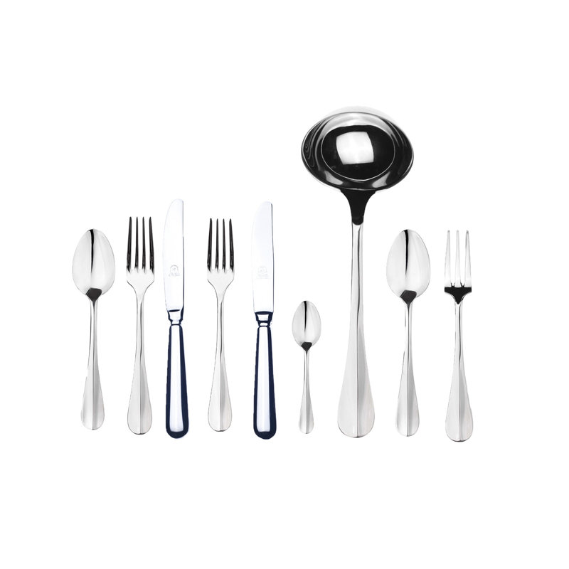 Ensemble de couverts Roma avec couteaux H / H - 75 pièces - Acier inoxydable