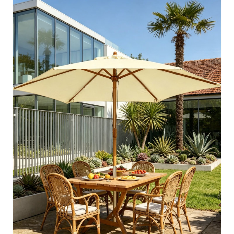 250 cm W X 250 cm D Market Parasol with Pulley Lift