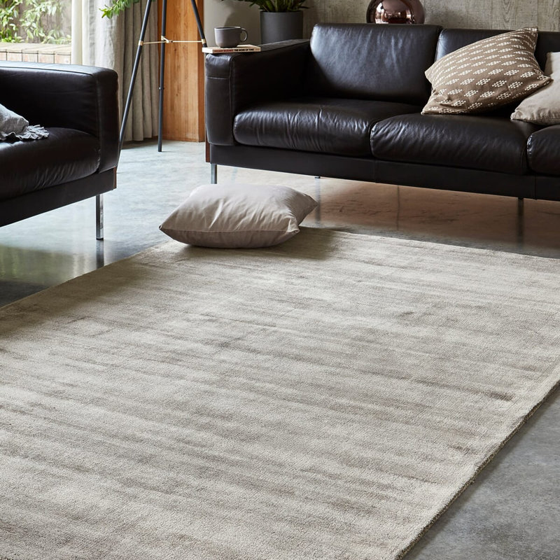 Nareg Handmade Tufted Moleskin/Beige Rug, Rectangle 200 x 290cm