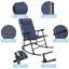 Chaise berçante en métal avec coussins Kantzer-323786357