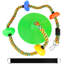 Sangle de balançoire à disque en plastique et mousqueton inclus-62154422-62309355