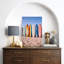 Collection de planche de surf moderne, art mural minimaliste côtier, impression sur toile encadrée-126136691-126136695