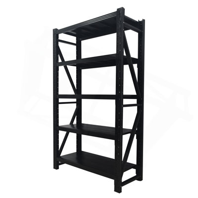 6000LBS 6000 tablettes, l 46,5 po étagère de garage robuste, 19,6 po de profondeur, étagère industrielle en acier, 5 tablettes réglables pour l'entrepôt / magasin l 46,5 po x P 19,6 po x H 76,8 po