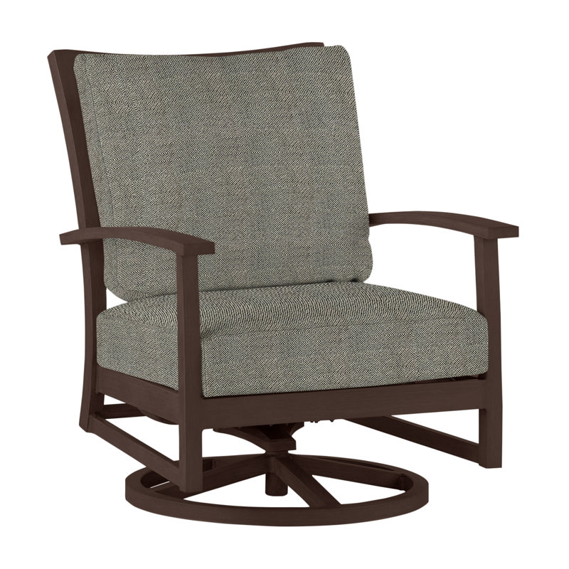 Charleston Patio Lounge Chair with Cushions, Intermix Bark, Welt, Oyster