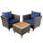 Antun Acacia 2 - Person Patio Conversation Set with Cushions-207667328