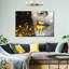 «Gold Glitter Lips Paint Drip» sur toile-729705725