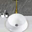 Salle de bain lavabo sur pied en céramique blanche - Facettes complexes, surface lisse de cuve de construction, qualité exceptionnelle