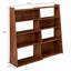 Bibliothèque modulaire asymétrique ouverte en bois de noyer, étagère de rangement convertible-131209113
