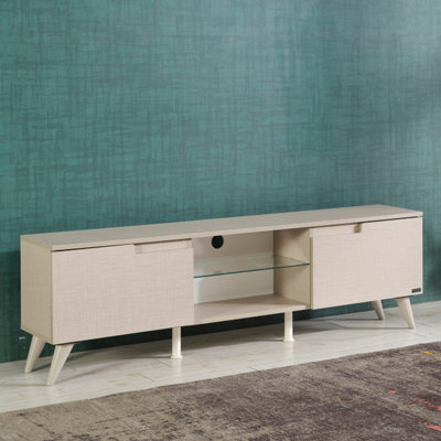 Solid Wood TV Stand for TVs up to 75" by George Oliver