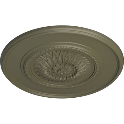 Médaillon de plafond endurathane Milton, 54 1/4 po x P 2 7/8 po, finition pierre craquelée peinte à la main