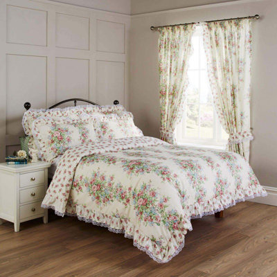 Alresford Cotton Blend, Polyester Floral Duvet Cover Set with Pillowcases