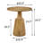 Granit 24.5'' Tall Round End Table-762066762-762066761