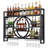 3-Tiers Wine Rack Wall Mounted With Floating Bar Shelves With Wine Glass Holder（NO LED）-1415501106-1415501116