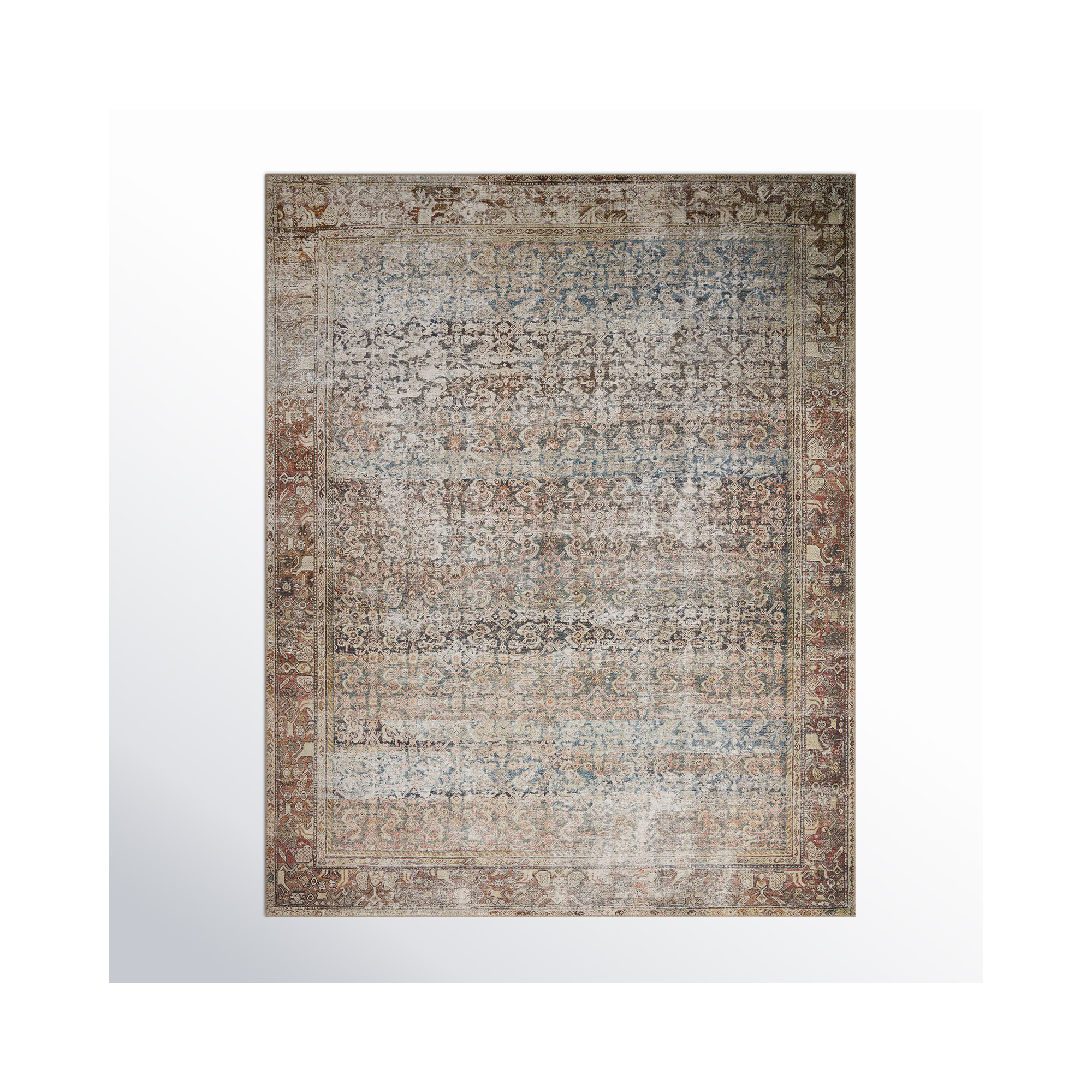 Amber Lewis x Loloi Georgie Multi / Spice Area Rug, Rectangle 2' x 5'
