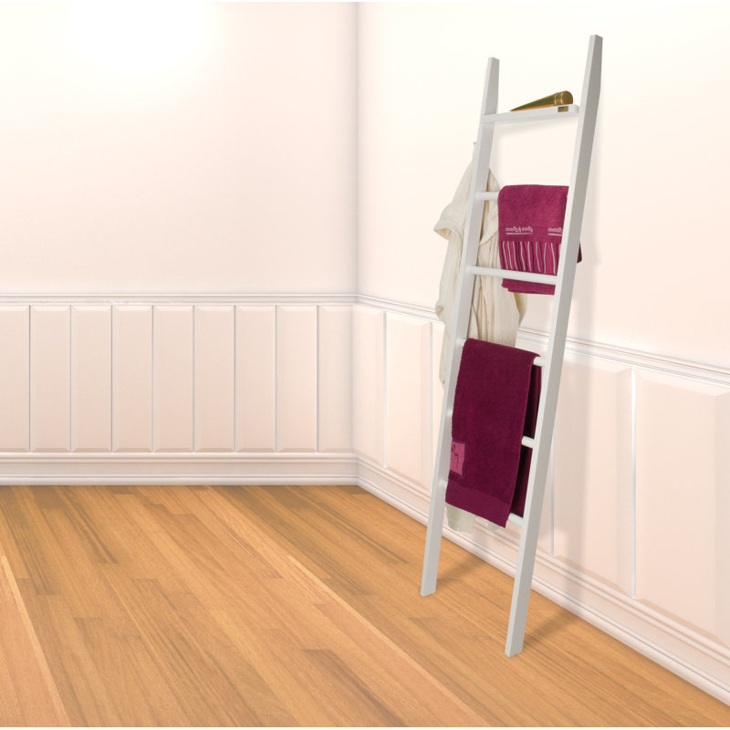 Bowles Wood 4 Wall Towel Stand, White