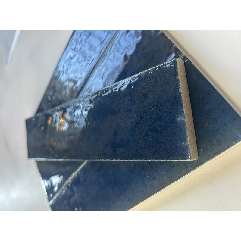 Carreau bleu prussien Zellige 2x10