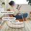 Chaise berçante ergonomique imperméable en similicuir-106920505