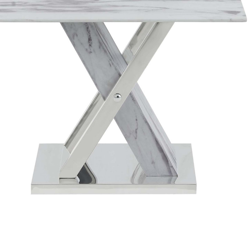 Table de bout en faux marbre