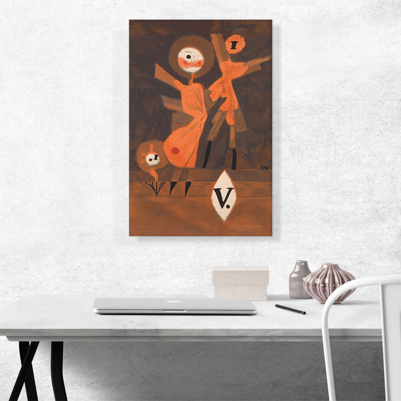 «Flower Family V 1922» par Paul Klee - reproduction d'art sur toile tendue, H 26 po x l 18 po x 1,5 po