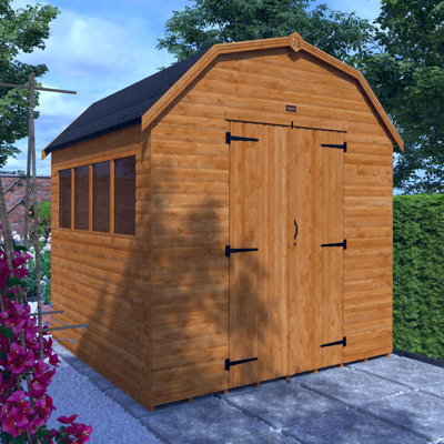 8 ft. W x 8 ft. D Solid Wood Tongue & Groove Barn/Gambrel Garden Shed
