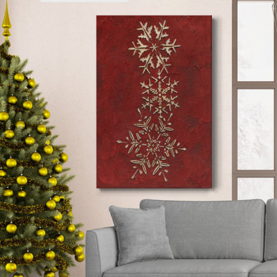 " Snowflakes On Red II "