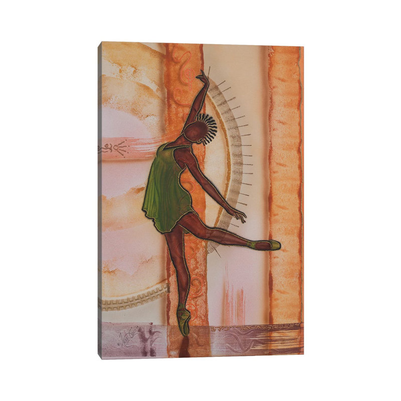 Solo in Green 1 Piece Wrapped Canvas Painting, 101.6 cm H x 66.04 cm W x 3.175 cm D