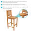 Chaise de bar en bois de teck Anjila