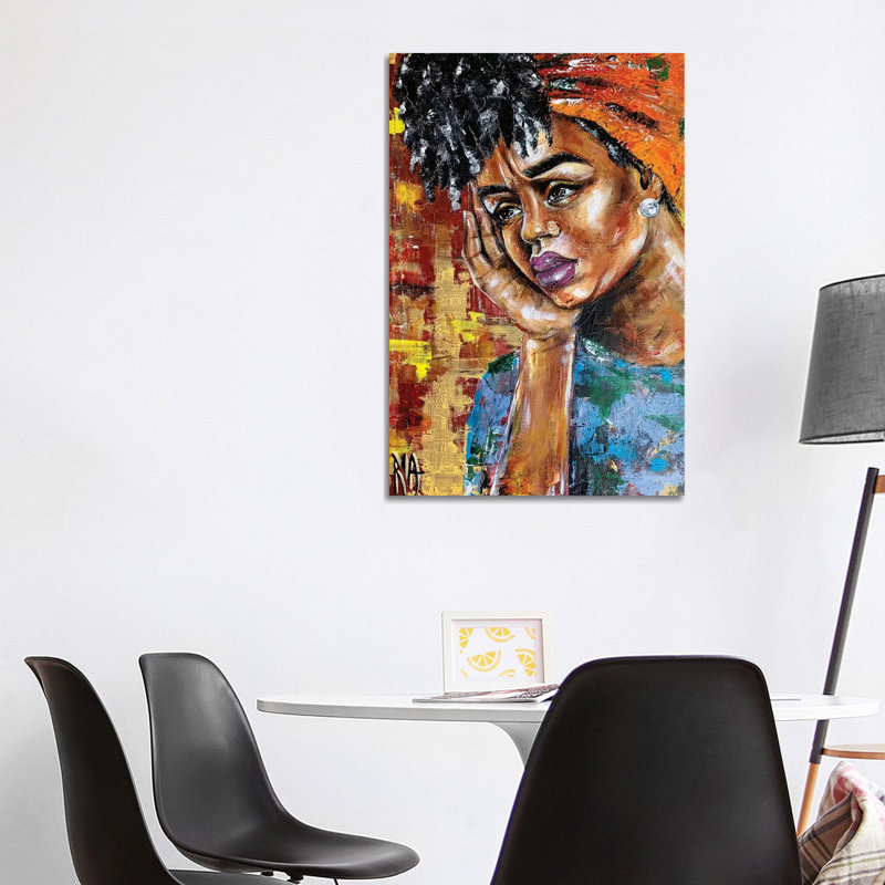 Golden Retriever Portrait par Rachel Parker - reproduction d'art, H 40 po x l 26 po x P 1,5 po, Toile avec cadre noir