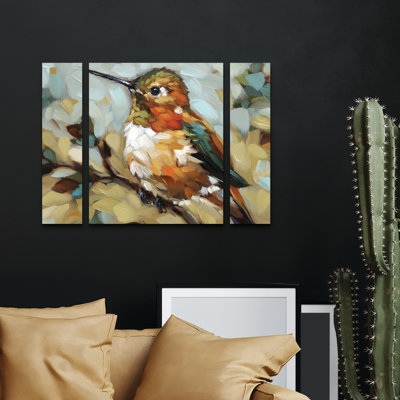 Ensemble de 3 panneaux d'art mural sur toile «Ready for the Day» par Andrea Lavery pour la décoration de salon, de chambre à coucher ou de bureau 