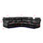 Sectional Recliner Sofa Set For Living Room Bluetooth Three Speaker ,Led Lighting And Cup Holders-374333697