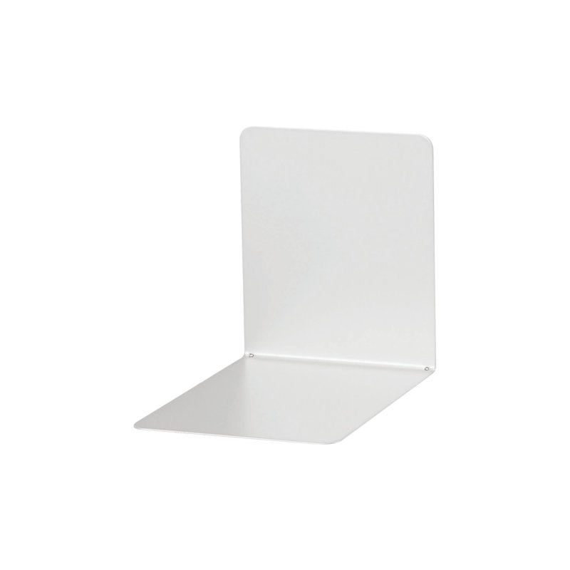 Modern & Contemporary Metal Non-Skid Bookend, Grey