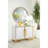 White And Gold 2-Door Accent Cabinet