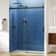56" - 60" x 76" H  Single Sliding Soft-Closing  Shower Door with 1/4" Tempered Glass