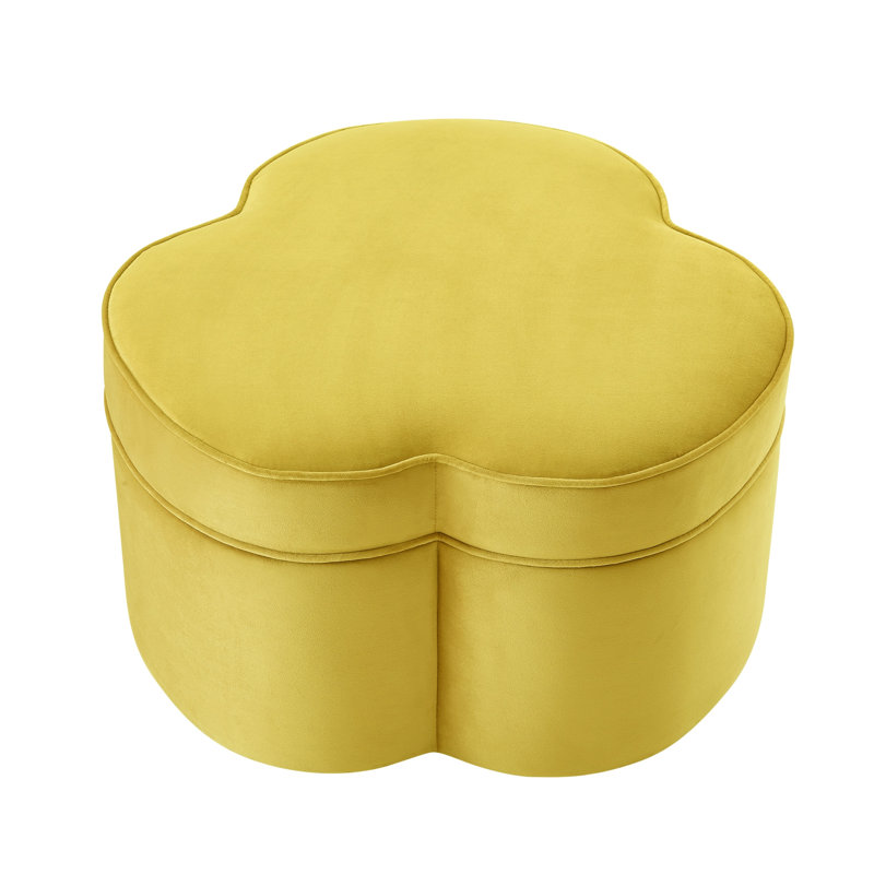 Repose-pieds de spécialité Louttit 28 po, Velours jaune