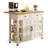 Brianny Rolling Kitchen Cart Island with Foldable Tabletop 2 Drawers and Power Outlet-629526644