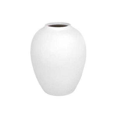 Vase en terre cuite blanc