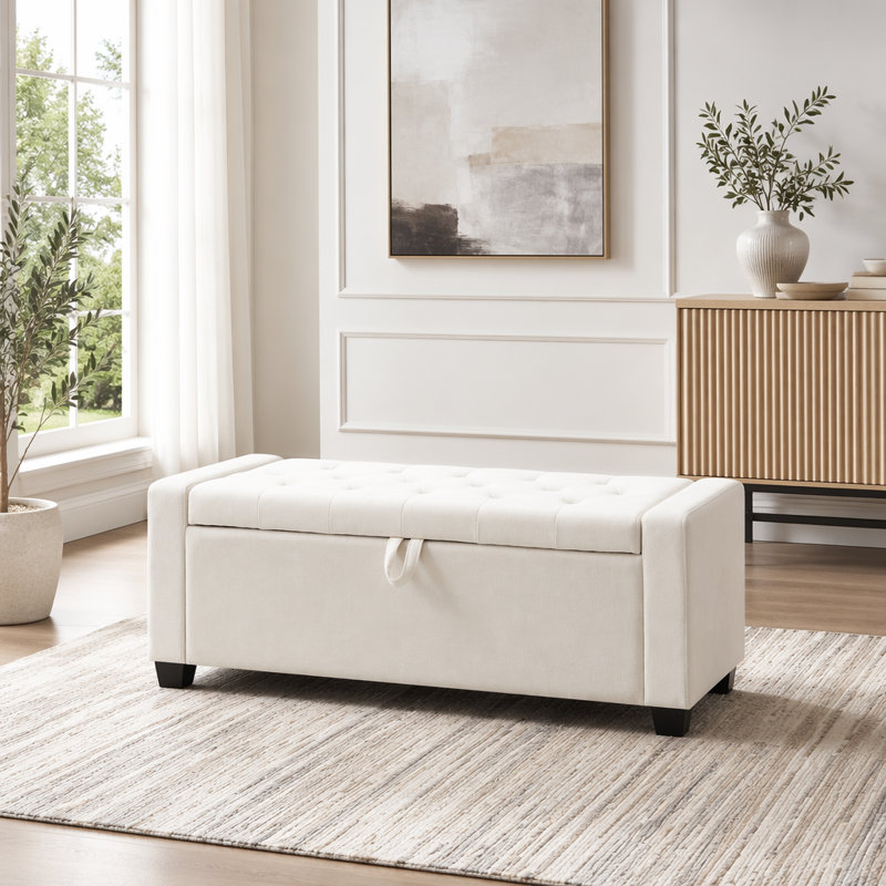 48" Ottoman with Storage, Storage Ottoman Bench