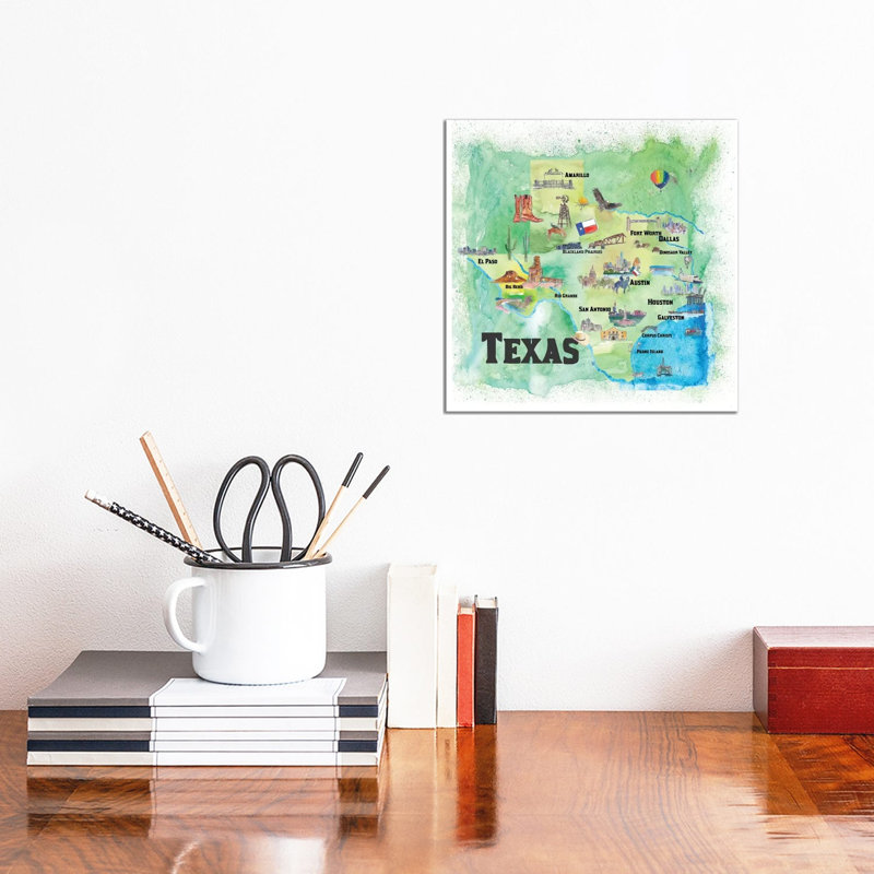 «The USA, Texas Travel» par Markus et Martina Bleichner, impression sur toile tendue, H 12 po x l 12 po x P 0,75 po