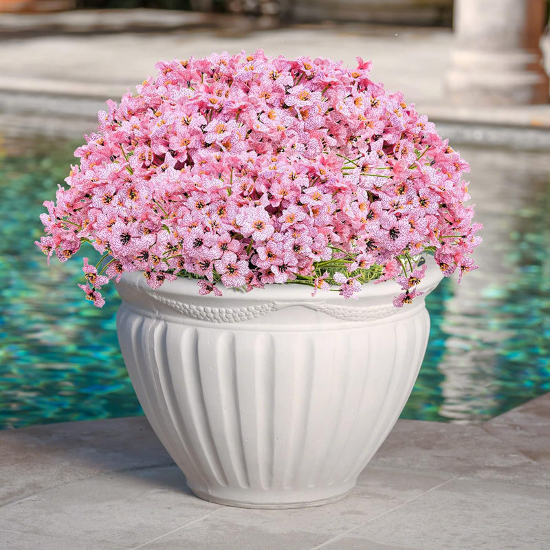 20 paquets de fleurs artificielles pour l'extérieur, Rose