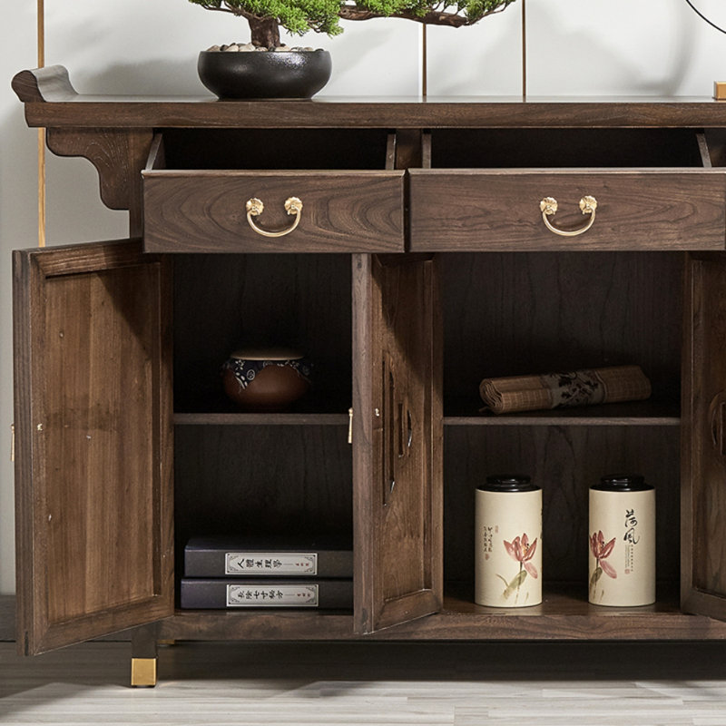 Armoire de rangement en bois massif de style chinois